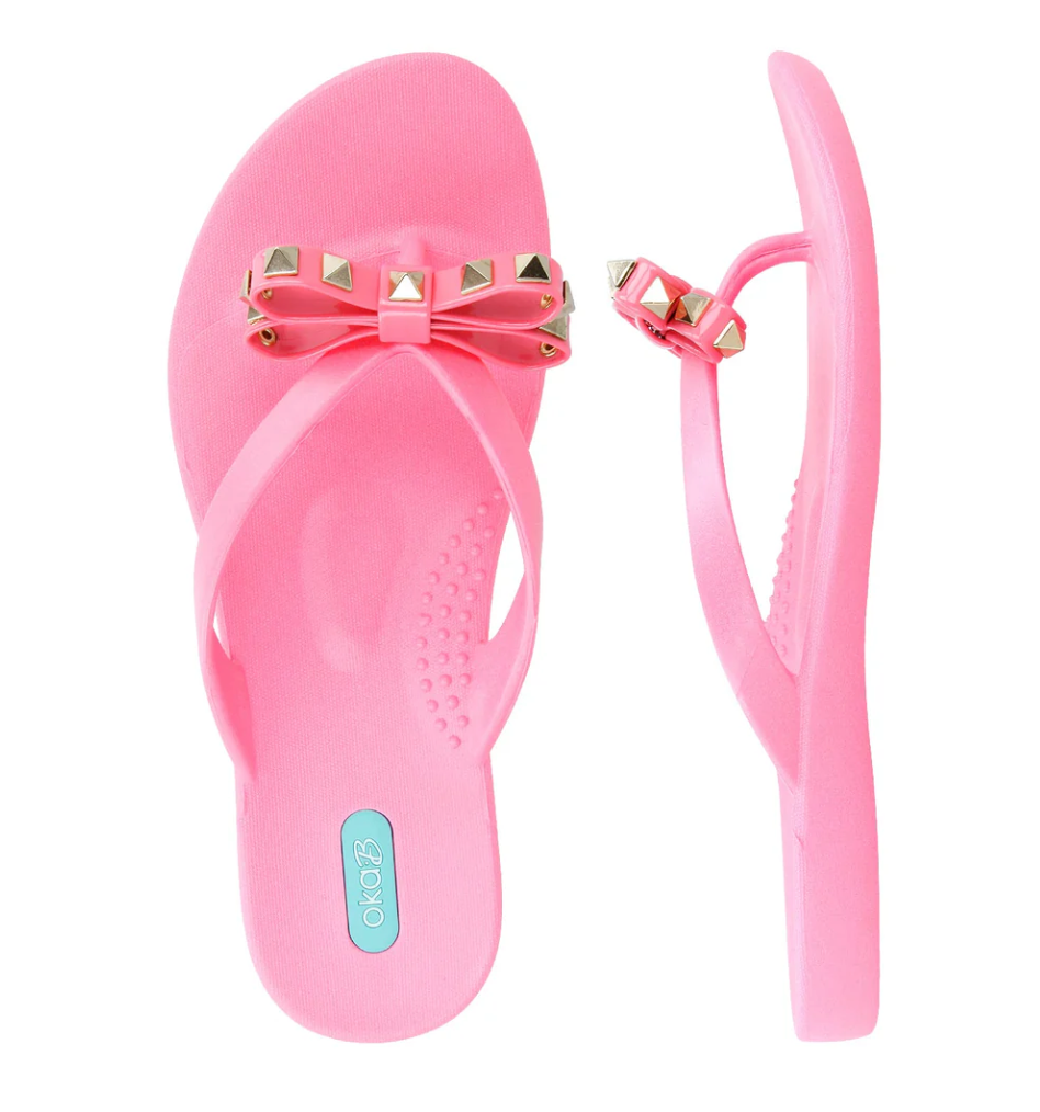 Chase Sandal w/ Studded Bow - Popsicle Pink Ryann by Oka B