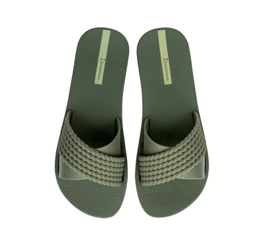 Street II Slide Sandal by Ipanema  - Dark Green