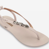 Ana Salty II Fem Sandals by Ipanema - Beige / Gold Cowrie Shells
