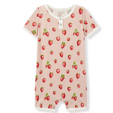 Organic Cotton Baby Shortall - Strawberry