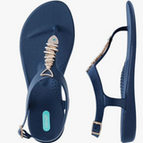 Ariel Sandals w/ Fish & Ankle Strap by Oka B - Sapphire Navy
