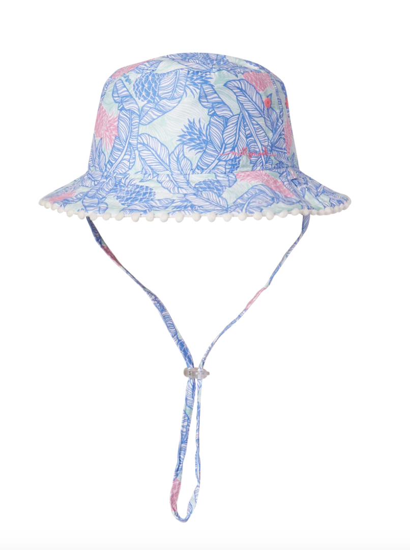 Girls Bucket Hat - Tropics - Blue