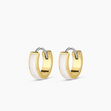 Rose Marble Huggies Earrings - Gold Pearl - By Gorjana