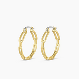 Parker Link Hoop Earrings - Gold - By Gorjana