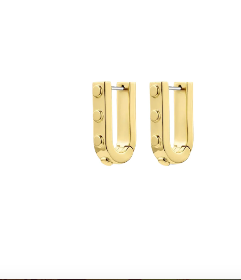 Asher Link Hoops - Gold - by Gorjana