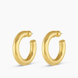 Lou Statement Hoops Earrings - Gold - by Gorjana