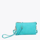 Riley Convertible Cross Body Purse, Wristlet or Clutch - Aquamarine
