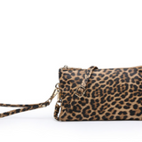 Riley Convertible Cross Body Purse, Wristlet or Clutch - Leopard