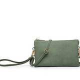 Riley Convertible Cross Body Purse, Wristlet or Clutch - Army Green