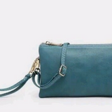 Riley Convertible Cross Body Purse, Wristlet or Clutch - Dark Teal