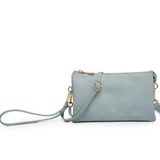 Riley Convertible Cross Body Purse, Wristlet or Clutch - Blue