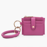 Sammie Wallet Bangle Wristlet Purse - Rhubarb Purple