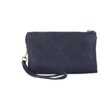 Riley Convertible Cross Body Purse, Wristlet or Clutch - Navy