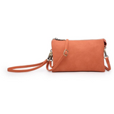 Riley Convertible Cross Body Purse, Wristlet or Clutch - Burnt Orange