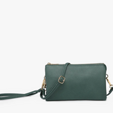Riley Convertible Cross Body Purse, Wristlet or Clutch - Forest Green