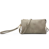 Riley Convertible Cross Body Purse, Wristlet or Clutch -  Light Khaki