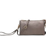 Riley Convertible Cross Body Purse, Wristlet or Clutch -  Bronze