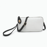 Kendall Convertible Cross Body Purse or Wristlet  -  Black & White
