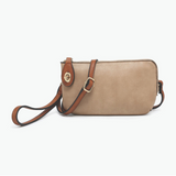 Kendall Convertible Cross Body Purse or Wristlet  -  Tan & Brown