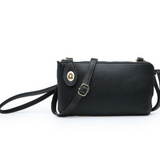 Kendall Convertible Cross Body Purse or Wristlet  -  Black