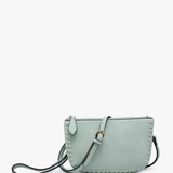 Bonnie Whipstitch Convertible Cross Body Purse, Wristlet or Clutch - Seafoam