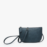 Bonnie Whipstitch Convertible Cross Body Purse, Wristlet or Clutch - Navy