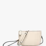 Bonnie Whipstitch Convertible Cross Body Purse, Wristlet or Clutch - Bone