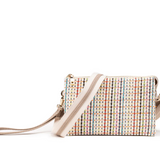 Izzy Cross Body Purse with Guitar Strap - Rainbow Woven