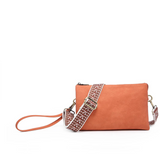 Izzy Cross Body Purse with Guitar Strap -  Burnt Coral