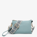 Izzy Cross Body Purse with Guitar Strap -  Blue