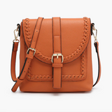 Roberta Whipstitch Cross Body Purse  -  Orange