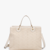 Nancy Woven Diamond Tote - Off White