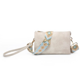 Izzy Cross Body Purse with Guitar Strap -  Off White