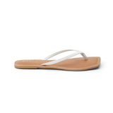 White Lizard Sandals w/ Raw Edge - Bungalow