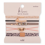 Mixed 5 Pack Hair Ties - Wild- K'lani Hairties