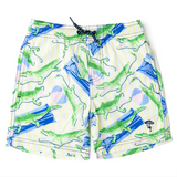 Beach Gator Swim Trunks - Blue Green