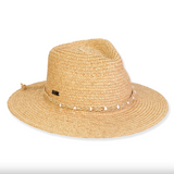 Tan Paperbraid Safari Hat With Braided Band - Tan Straw