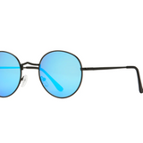 Ash Sunglasses - Matte Black w/ Blue Mirror Lens  - Polarized