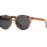 Brax Honey Tortoise Sunglasses w/ Smoke Polarized Lens & Walnut Wood Arms