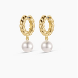 Pearl Crew Hoops