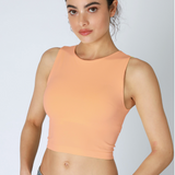 Clean Line Crew Neck Crop Top by NikiBiki - Papaya