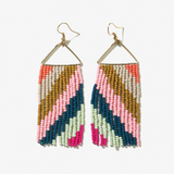 Whitney diagonal stripe earrings rainbow