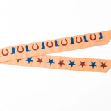 Camile boot print skinny scarf 36x2