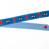 Camile eye print skinny scarf 36x2