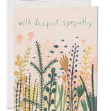Underwater Deepest Sympathy - Red Cap Greeting Card