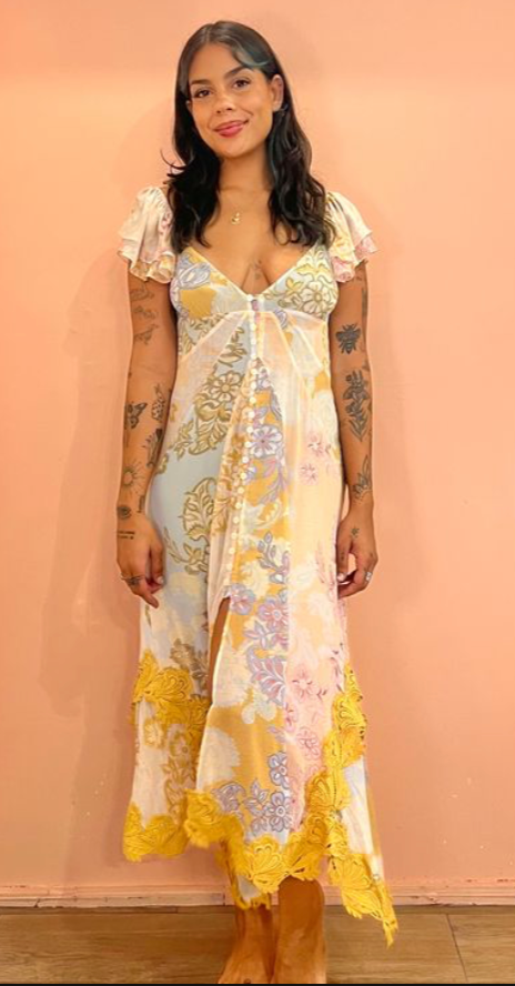 bali forget me not midi dress Aurora Slip by Free People Size:xxxl handbags Tckernuck Ivory Pleated Lorraine breathable rayon