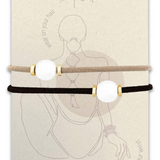 Halo Pearl & Gold Hair Tie -Shade - By Lilla