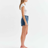 Valley Girl Shorts Hi Rise by Daze - Manhattan (Dark Blue)