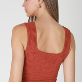 Double Lace Square Crop Top by NikiBiki -Chili Oil Red