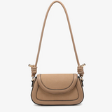 Marina Suede Crossbody Bag in Latte